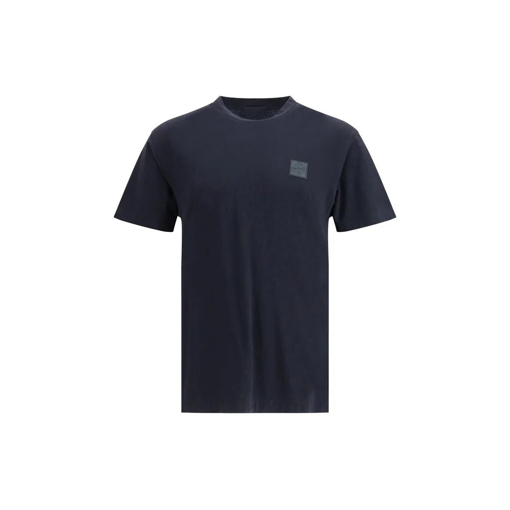 Stone Island Blue Cotton T-Shirt - M - T-Shirts