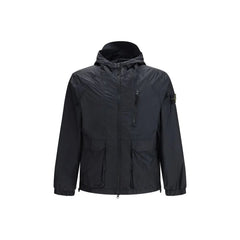 Stone Island Blue Polyamide Coat