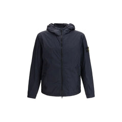 Stone Island Blue Polyamide Coat - M