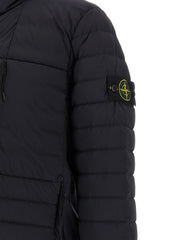 Stone Island Blue Polyamide Full-Length Jacket - XXL