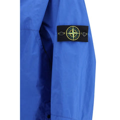 Stone Island Blue Polyester Coat - L