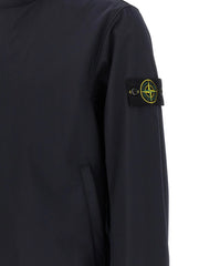 Stone Island Blue Polyester Shell Jacket