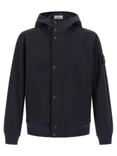 Stone Island Blue Polyester Shell Jacket