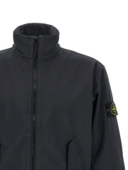 Stone Island Blue Polyester Shell Jacket