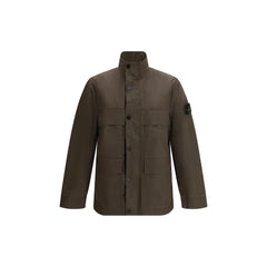 Stone Island Brown Polyester Coat - M