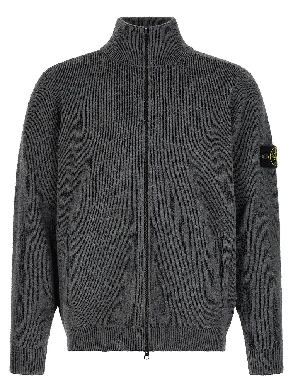 Stone Island Gray Cotton Cardigan - M