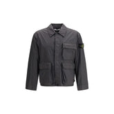 Stone Island Gray Polyamide Coat