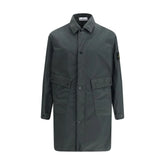 Stone Island Gray Polyester Coat