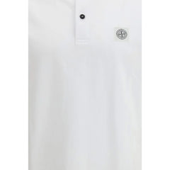 Stone Island White Cotton Polo Shirt