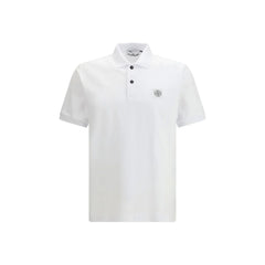 Stone Island White Cotton Polo Shirt