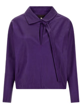 STOULS Purple Lamb Leather Blouse