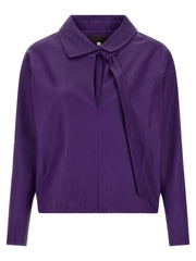 STOULS Purple Lamb Leather Blouse