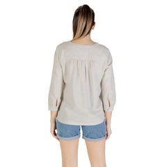 Street One Beige Linen Blouse - Blouses