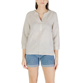 Street One Beige Linen Blouse - Blouses