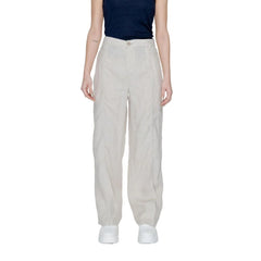 Street One Beige Linen Pant - Trousers