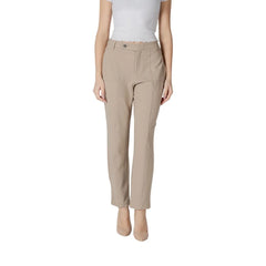 Street One Beige Viscose Pant - Trousers