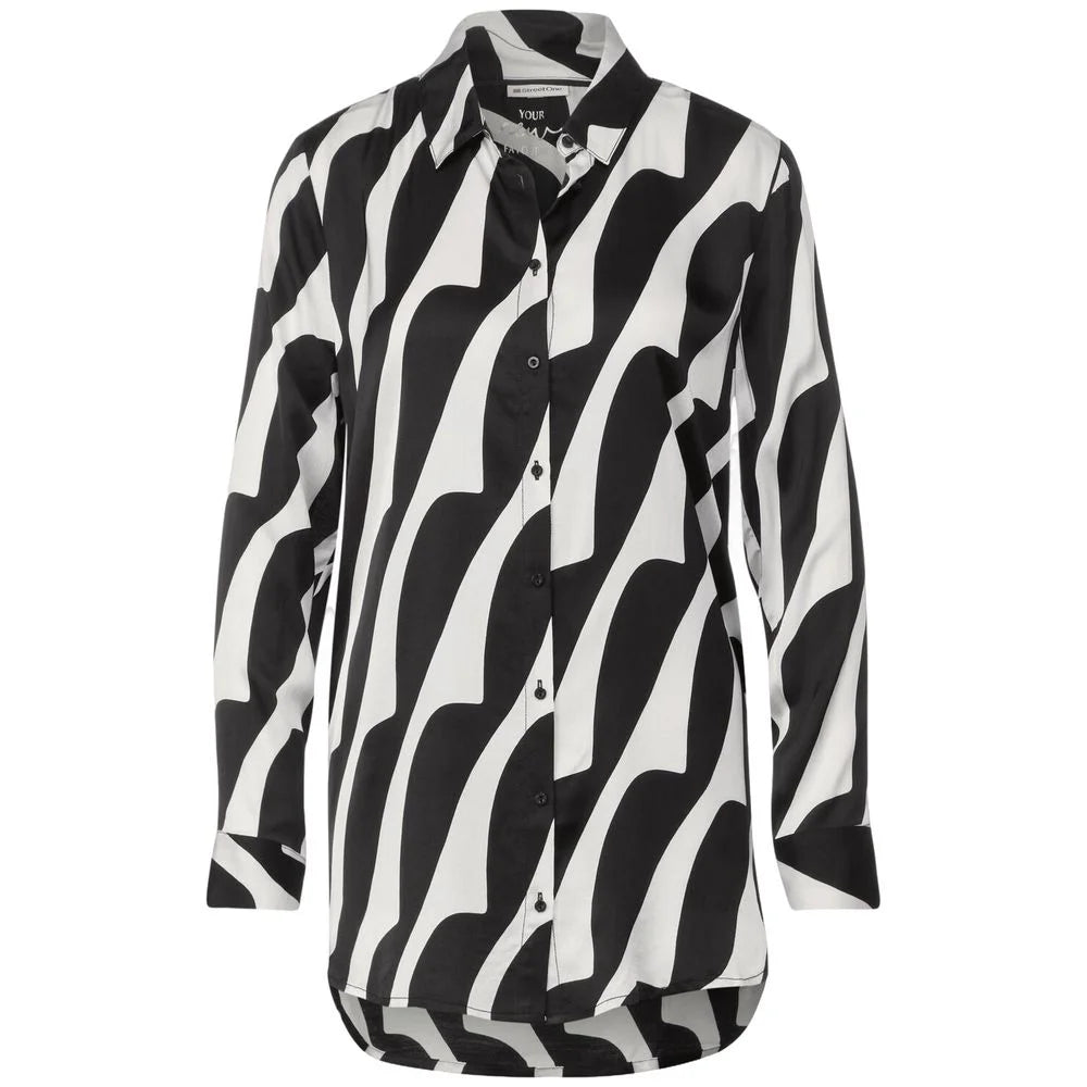 Street One Black And White Viscose Blouse - IT38|XS - Blouses
