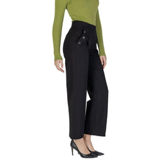 Street One Black Viscose Pant - Trousers