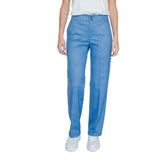 Street One Blue Polyester Pant - W40 | L30 - Trousers