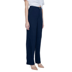 Street One Blue Viscose Pant - Trousers