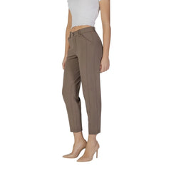 Street One Brown Polyester Pant - W40 | L28 - Trousers