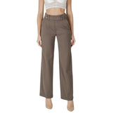 Street One Brown Viscose Pant - Trousers