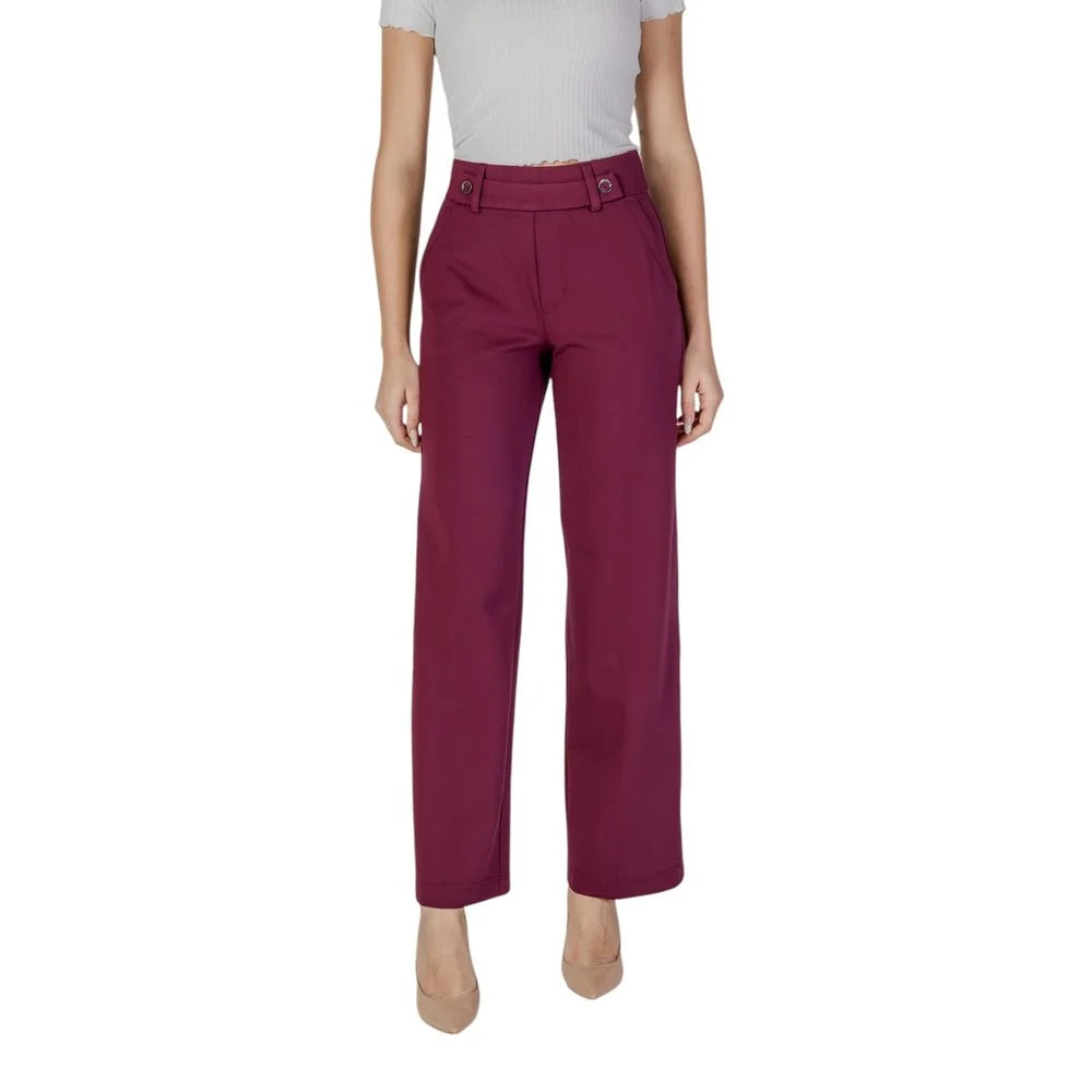 Street One Purple Viscose Pant - Trousers