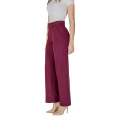 Street One Purple Viscose Pant - Trousers