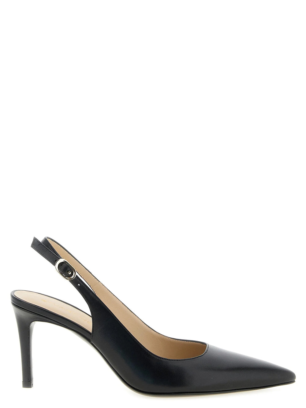 Stuart Weitzman Black Calfskin Mid Heel Pumps - EU38/US8