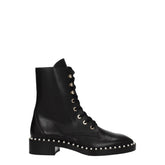 Stuart Weitzman Black Leather Ankle Boots
