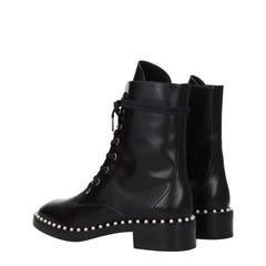 Stuart Weitzman Black Leather Ankle Boots - Boots