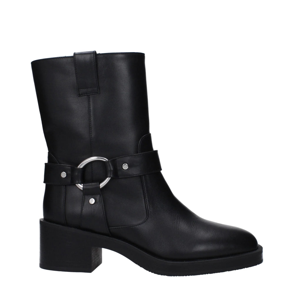 Stuart Weitzman Black Leather Ankle Boots - EU37.5/US7.5