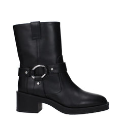 Stuart Weitzman Black Leather Ankle Boots - EU37.5/US7.5