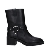 Stuart Weitzman Black Leather Ankle Boots - EU37.5/US7.5
