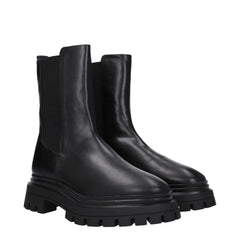 Stuart Weitzman Black Leather Ankle Boots - EU39/US9