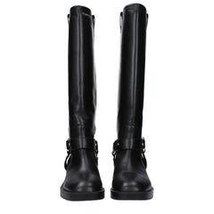 Stuart Weitzman Black Leather High Heel Boots - EU36.5/US6.5