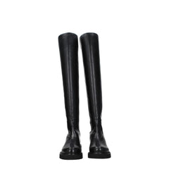 Stuart Weitzman Black Leather Over The Knee