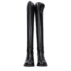 Stuart Weitzman Black Leather Over The Knee