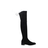 Stuart Weitzman Black Leather Over The Knee - Boots
