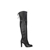 Stuart Weitzman Black Leather Over The Knee - EU35/US5