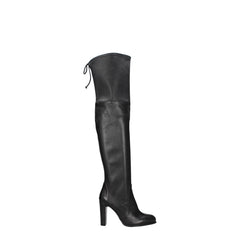 Stuart Weitzman Black Leather Over The Knee - EU35/US5