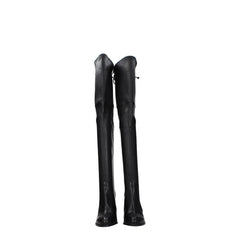 Stuart Weitzman Black Leather Over The Knee - EU35/US5