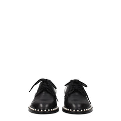 Stuart Weitzman Black Leather Oxfords And Derbies