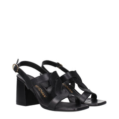 Stuart Weitzman Black Leather Platforms