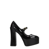 Stuart Weitzman Black Leather Platforms Pumps - EU40/US10