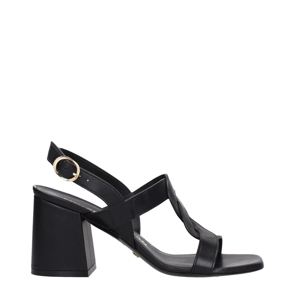 Stuart Weitzman Black Leather Platforms - Sandals