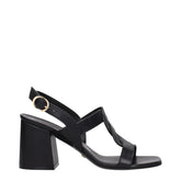 Stuart Weitzman Black Leather Platforms - Sandals