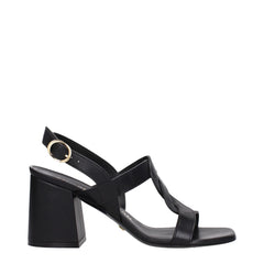 Stuart Weitzman Black Leather Platforms - Sandals