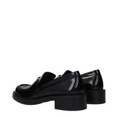 Stuart Weitzman Black Leather Slip-On Loafers - EU36.5/US6.5