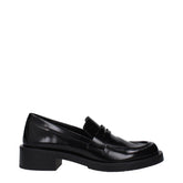 Stuart Weitzman Black Leather Slip-On Loafers - EU36.5/US6.5